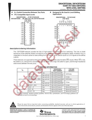 SN74CBTD3384CDWRG4 datasheet  